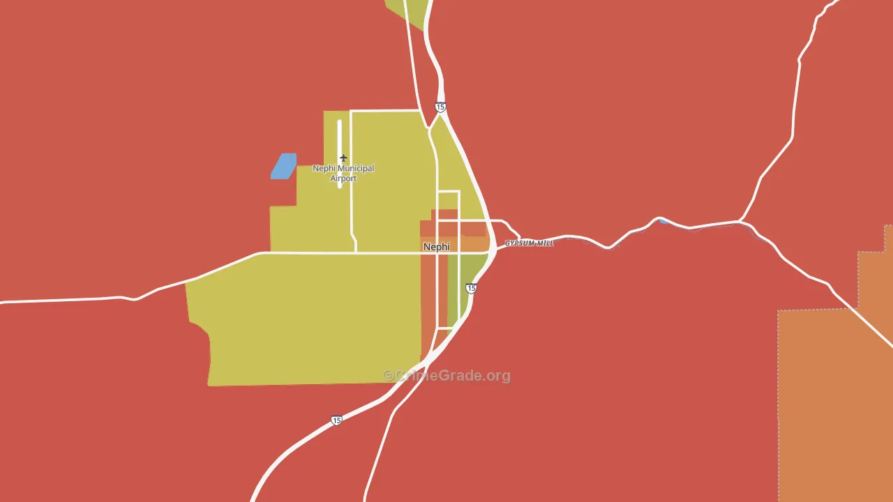 Nephi, UT Map of Murder Rates