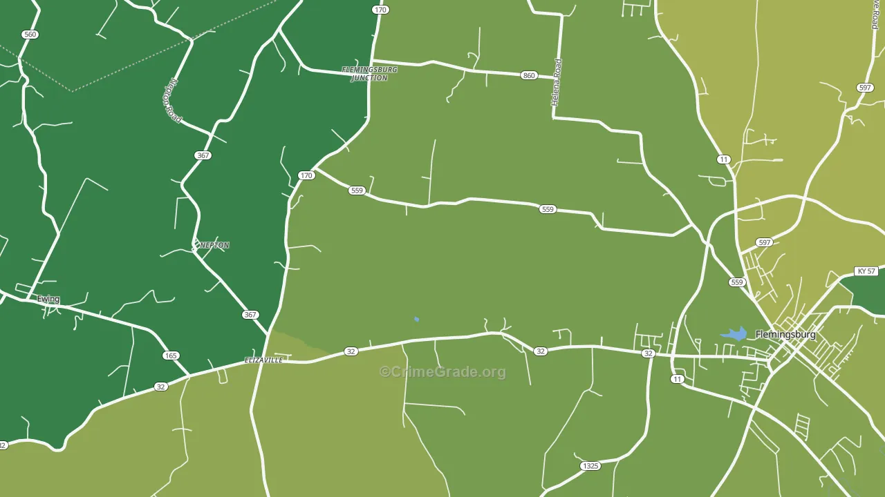 Nepton, KY Map of Murder Rates