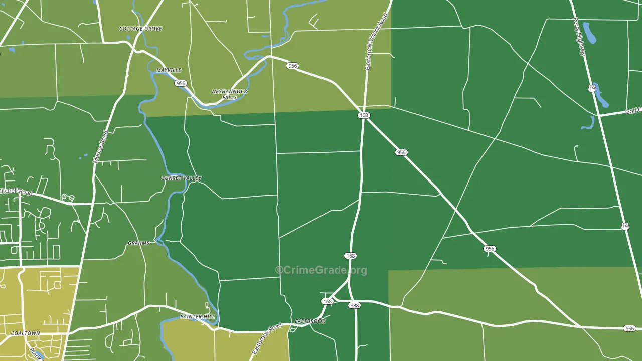 Neshannock Falls, PA Map of Murder Rates