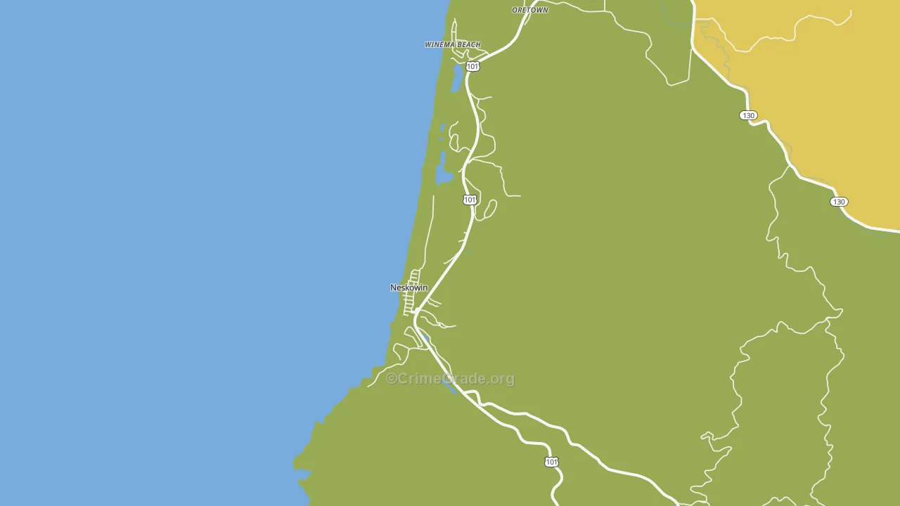 Neskowin, OR Map of Murder Rates