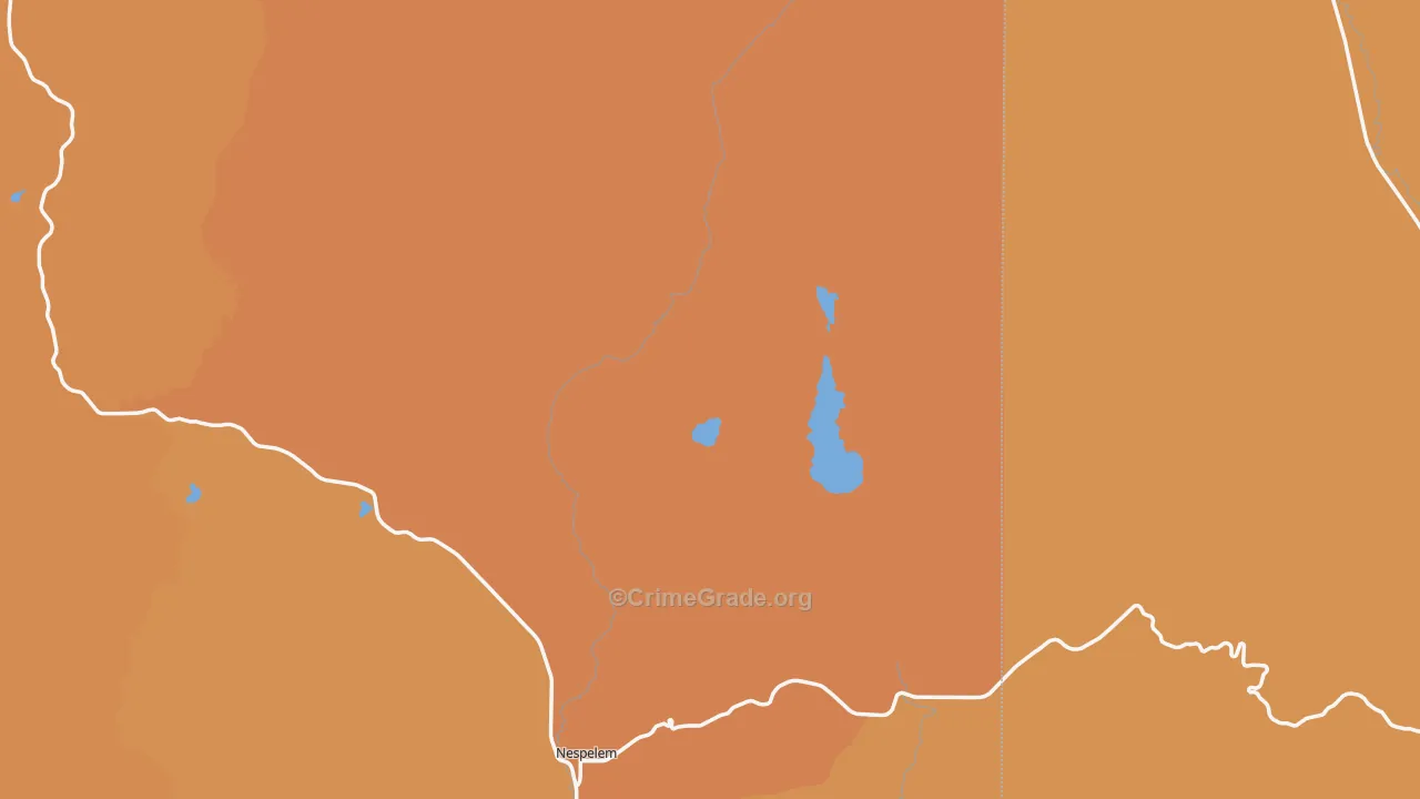 Nespelem Community, WA Map of Murder Rates