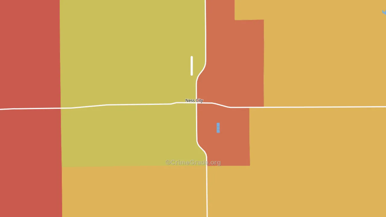 Ness City, KS Map of Murder Rates