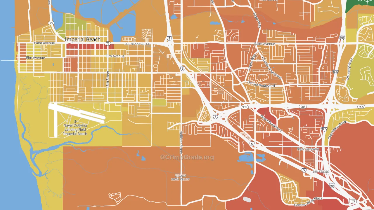 Nestor, San Diego, CA Map of Murder Rates