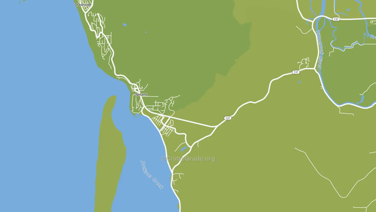 Netarts, OR Map of Murder Rates