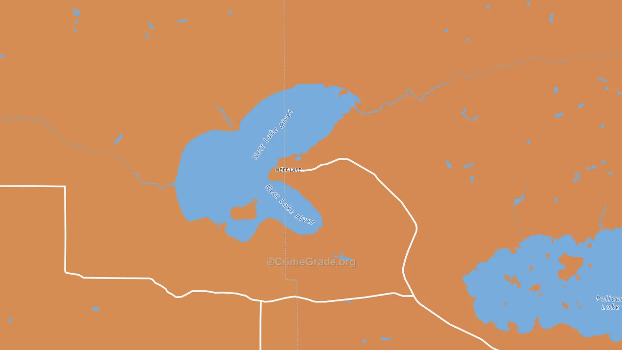 Nett Lake, MN Map of Murder Rates