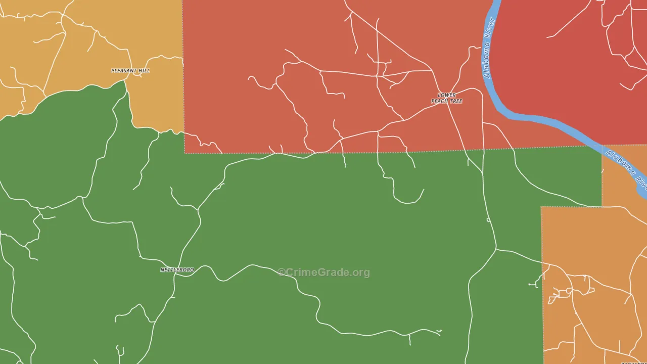 Nettleboro, AL Map of Murder Rates