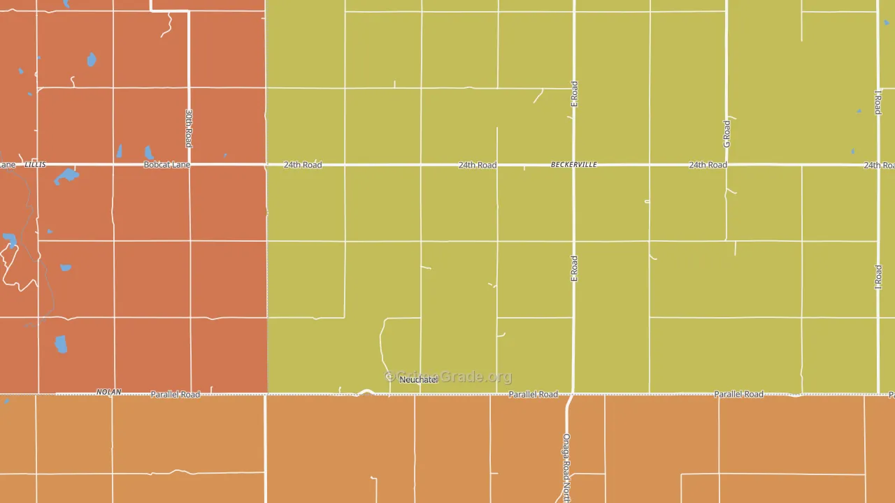 Neuchatel, KS Map of Murder Rates