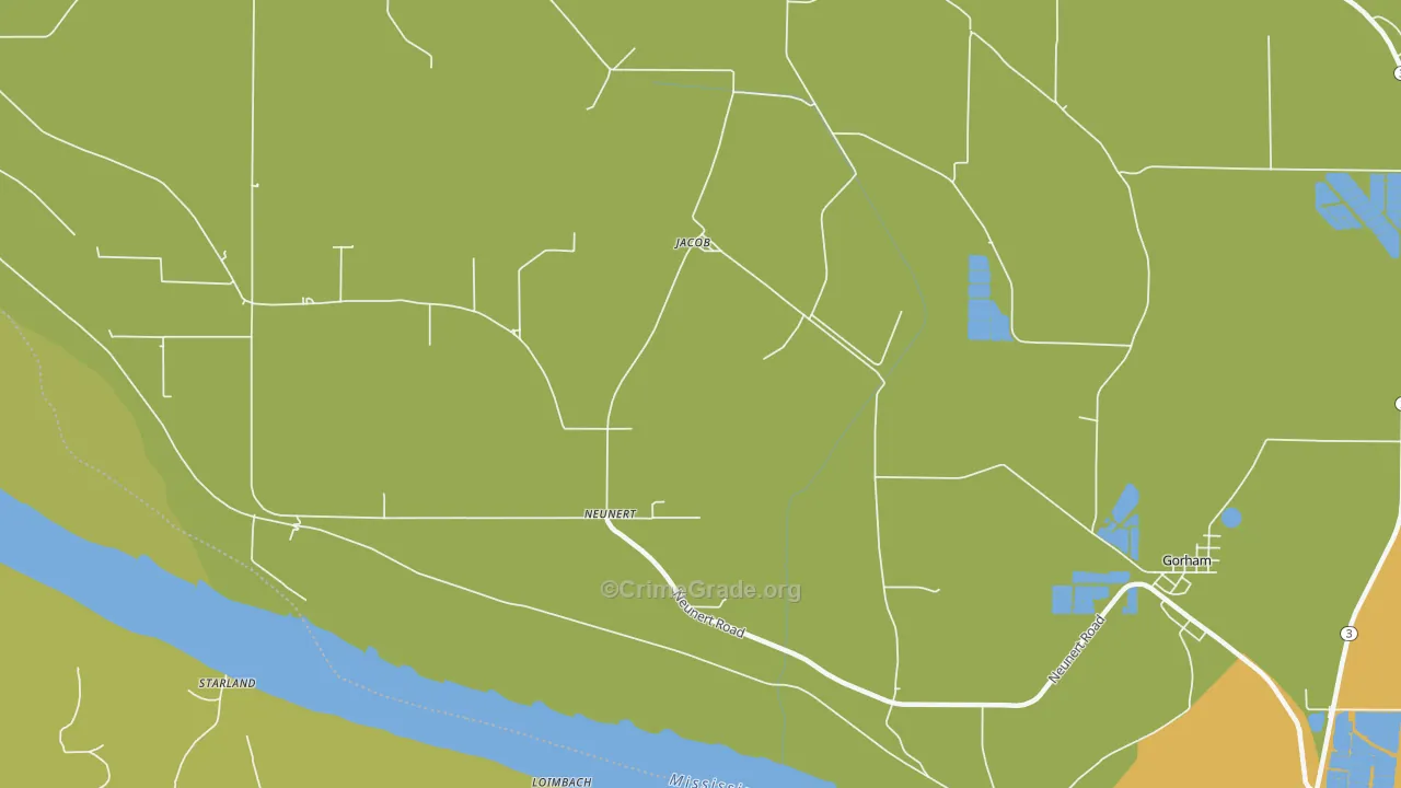 Neunert, IL Map of Murder Rates