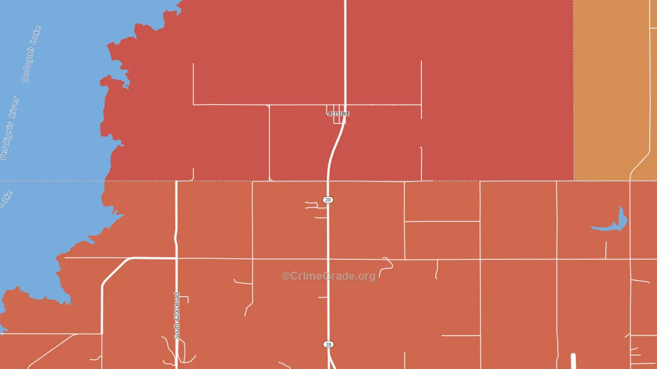 New Alluwe, OK Map of Murder Rates