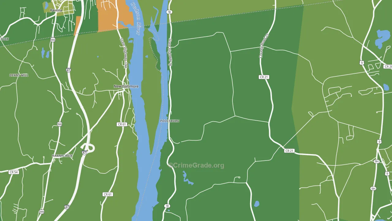 New Baltimore, NY Map of Murder Rates