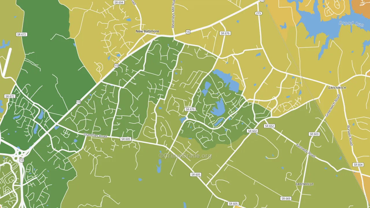 New Baltimore, VA Map of Murder Rates