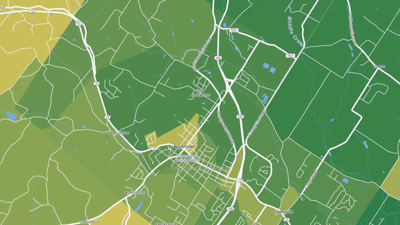 New Berlinville, PA Map of Murder Rates