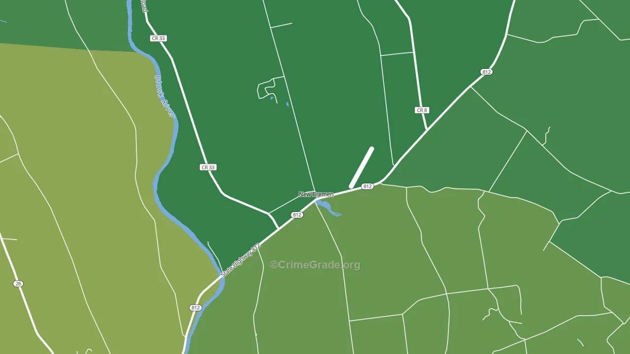 New Bremen, NY Map of Murder Rates