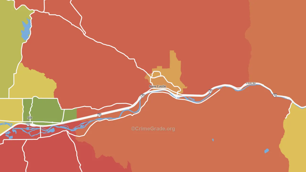 New Castle, CO Map of Murder Rates