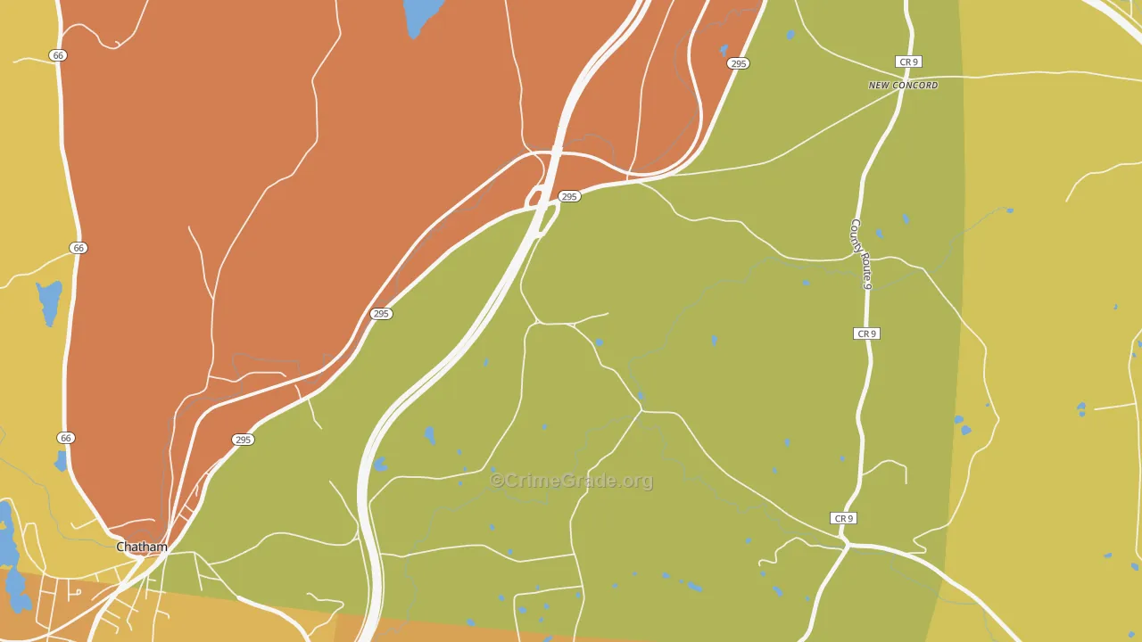 New Concord, NY Map of Murder Rates