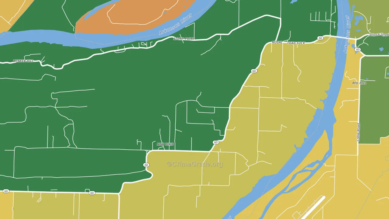 New Dixie, AR Map of Murder Rates