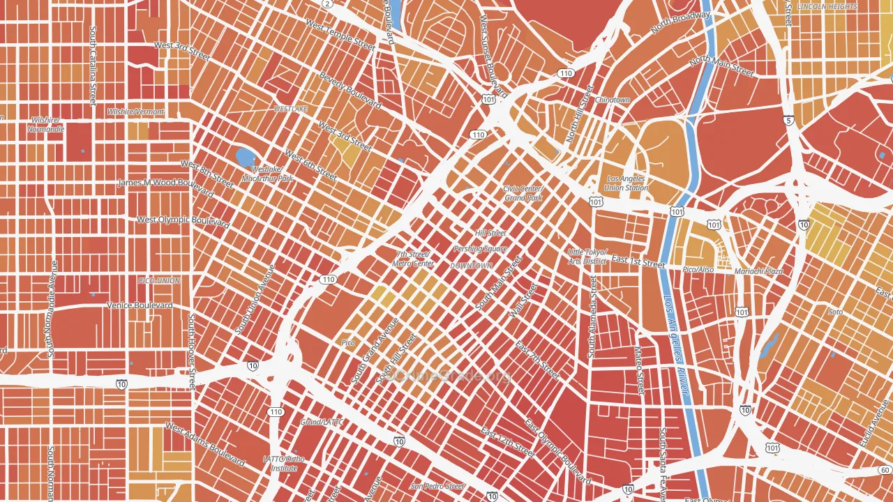 New Downtown, Los Angeles, CA Map of Murder Rates