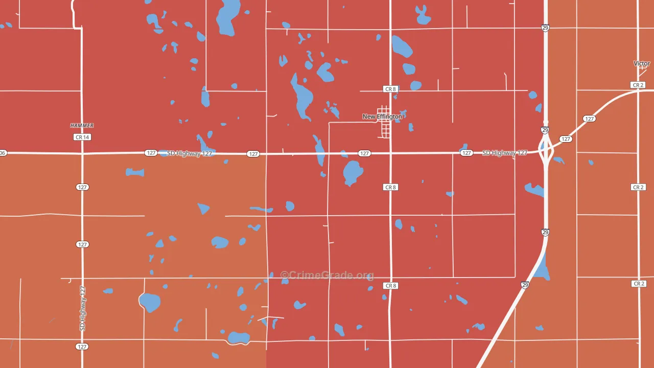 New Effington, SD Map of Murder Rates