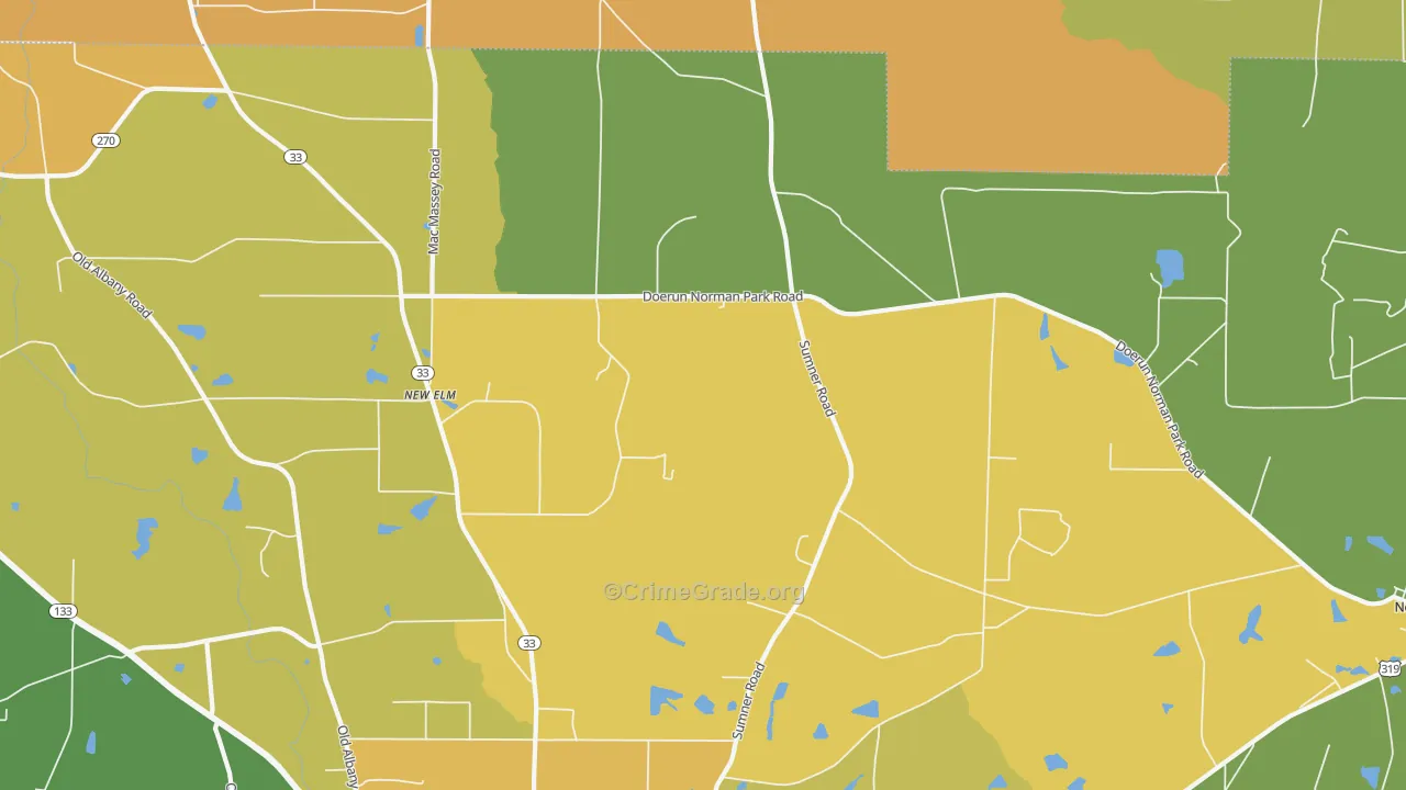 New Elm, GA Map of Murder Rates