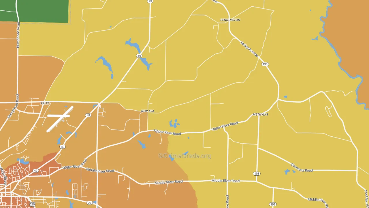 New Era, GA Map of Murder Rates