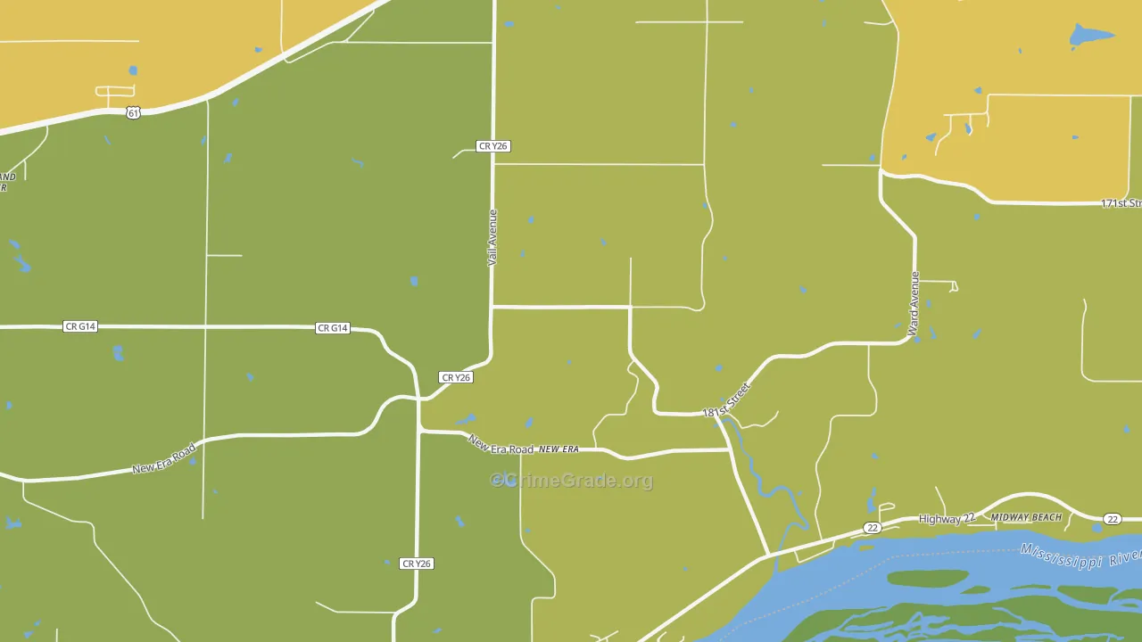 New Era, IA Map of Murder Rates