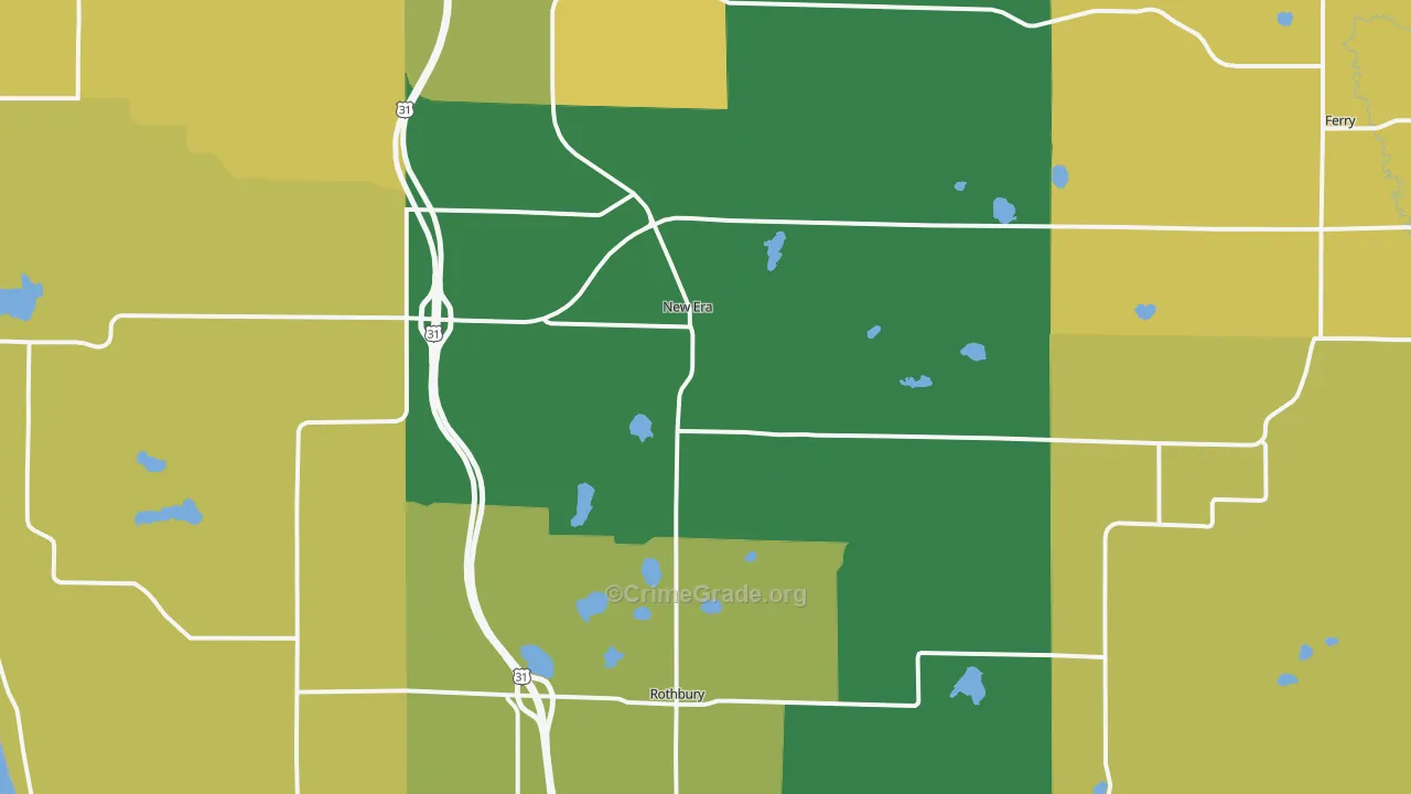 New Era, MI Map of Murder Rates