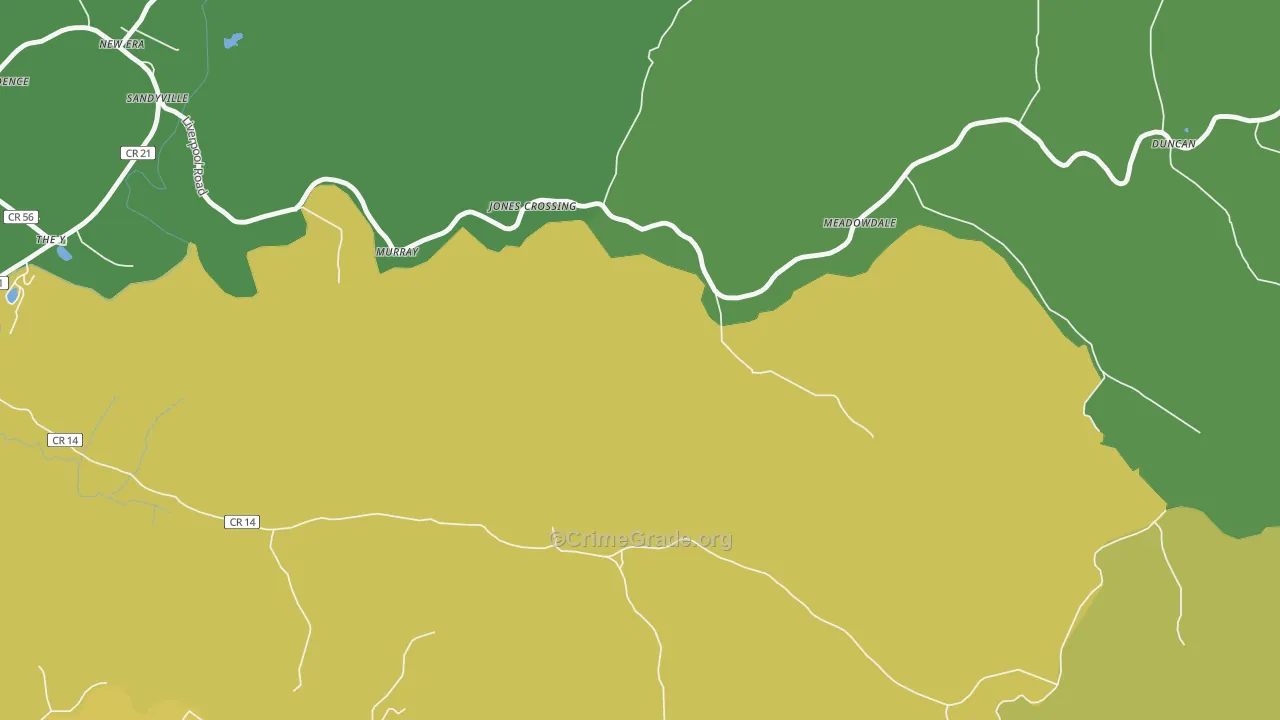 New Era, WV Map of Murder Rates