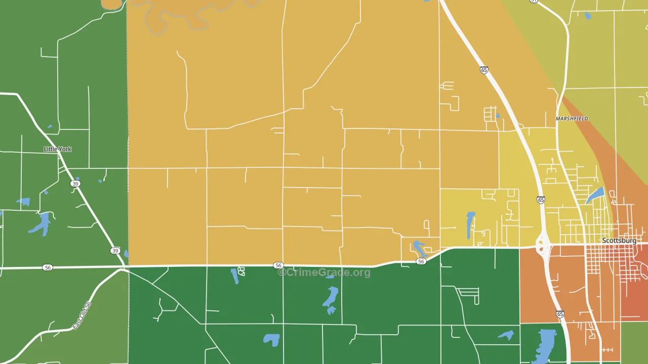 New Frankfort, IN Map of Murder Rates