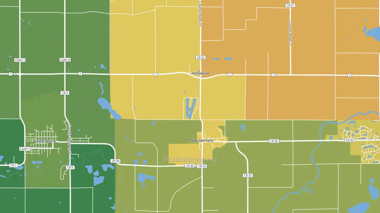 New Germany, MN Map of Murder Rates