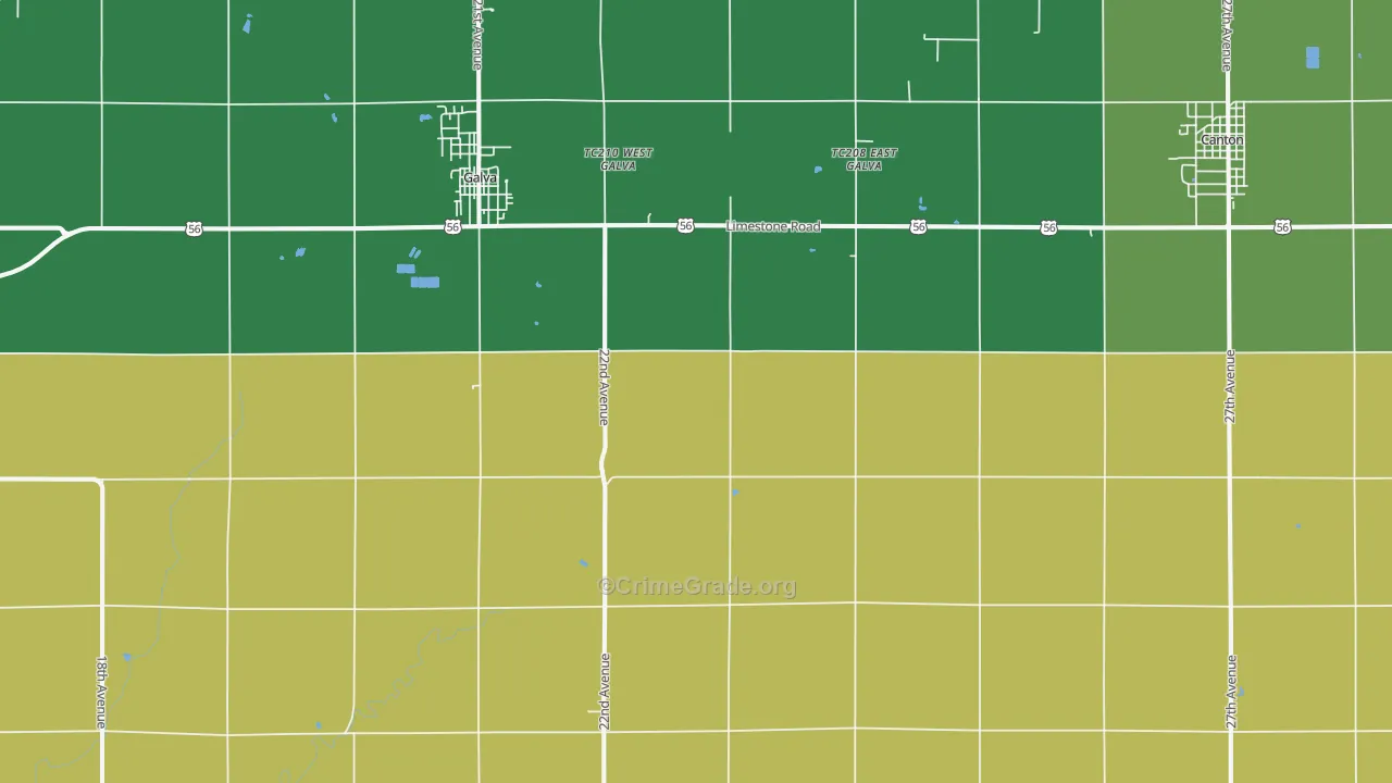 New Gottland, KS Map of Murder Rates