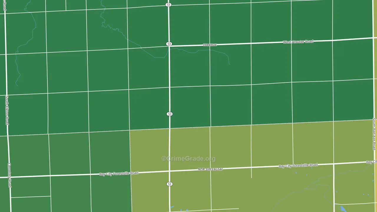 New Greenleaf, MI Map of Murder Rates
