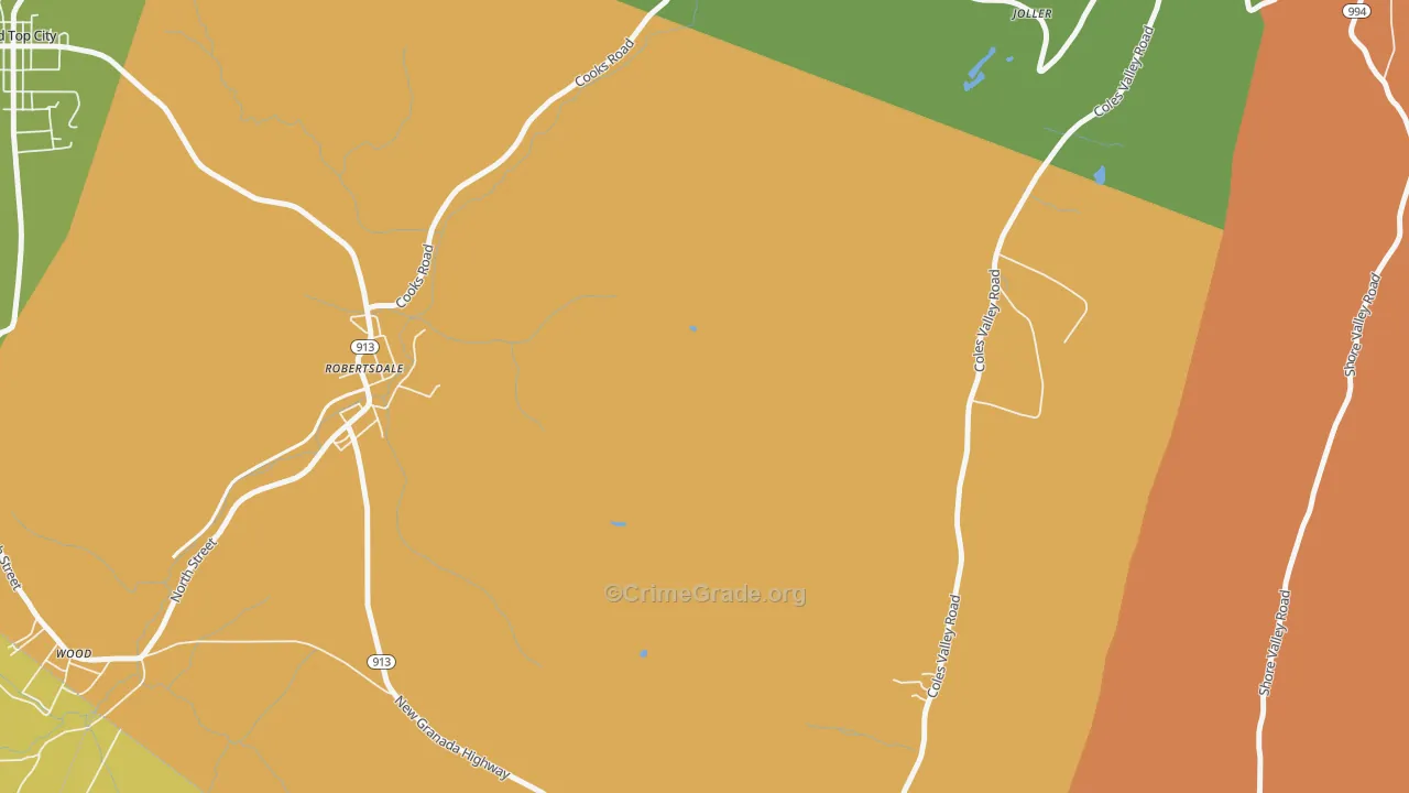 New Grenada, PA Map of Murder Rates