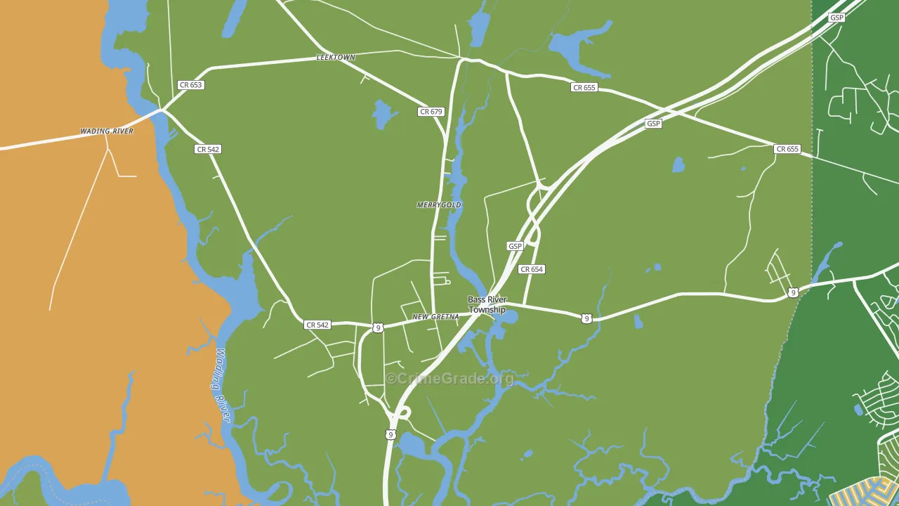 New Gretna, NJ Map of Murder Rates