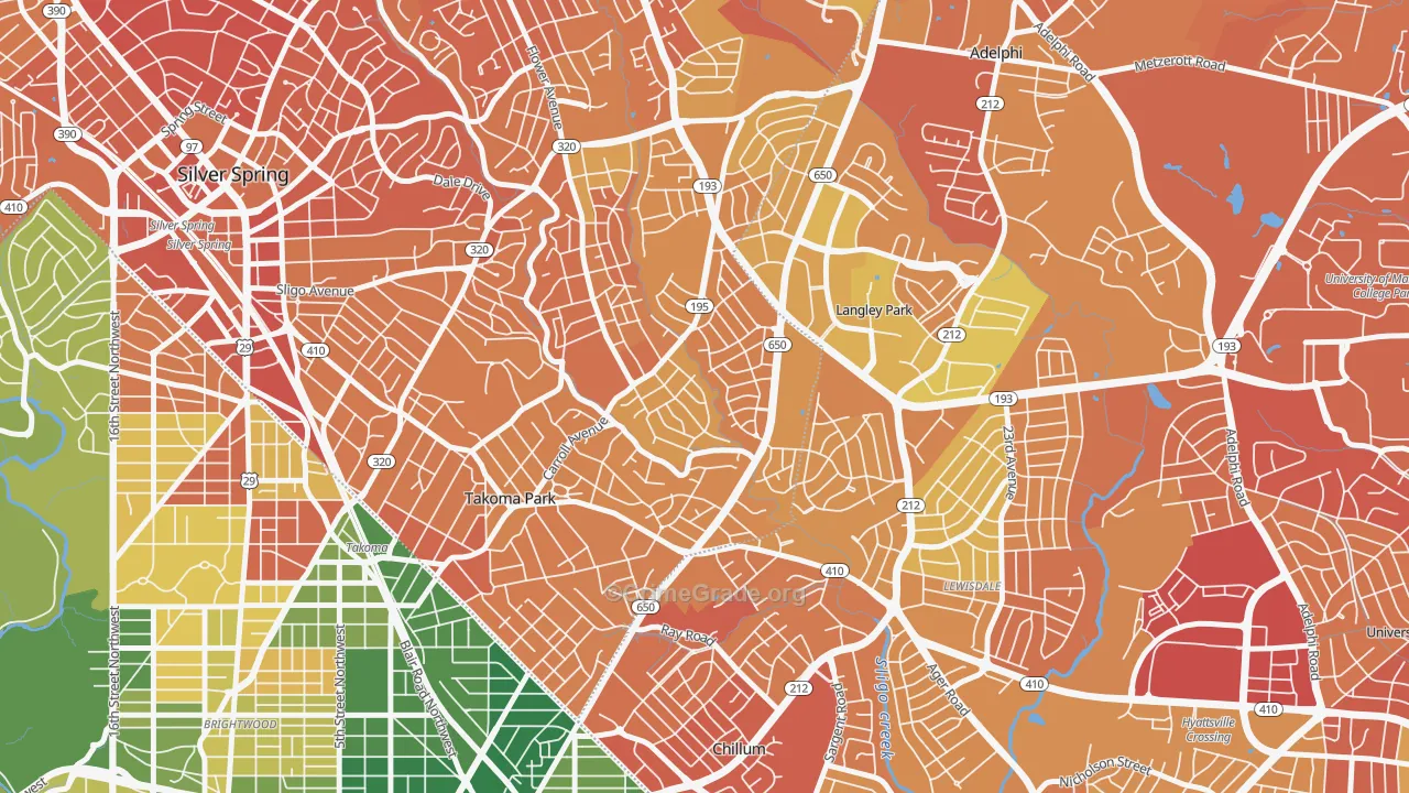 New Hampshire Gardens, Takoma Park, MD Map of Murder Rates
