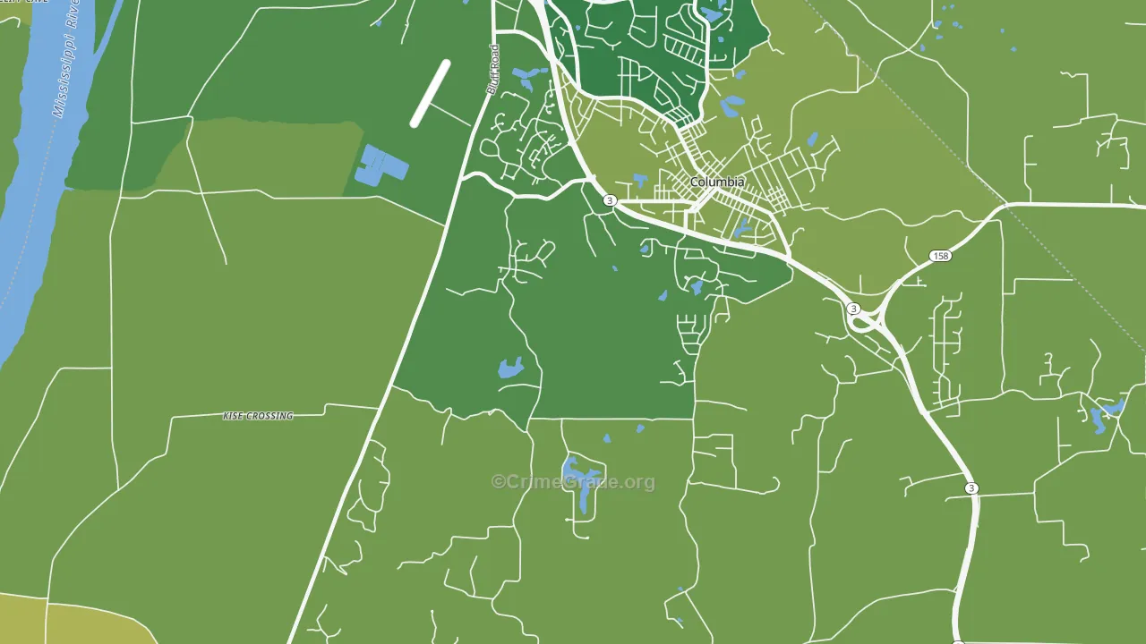 New Hanover, IL Map of Murder Rates