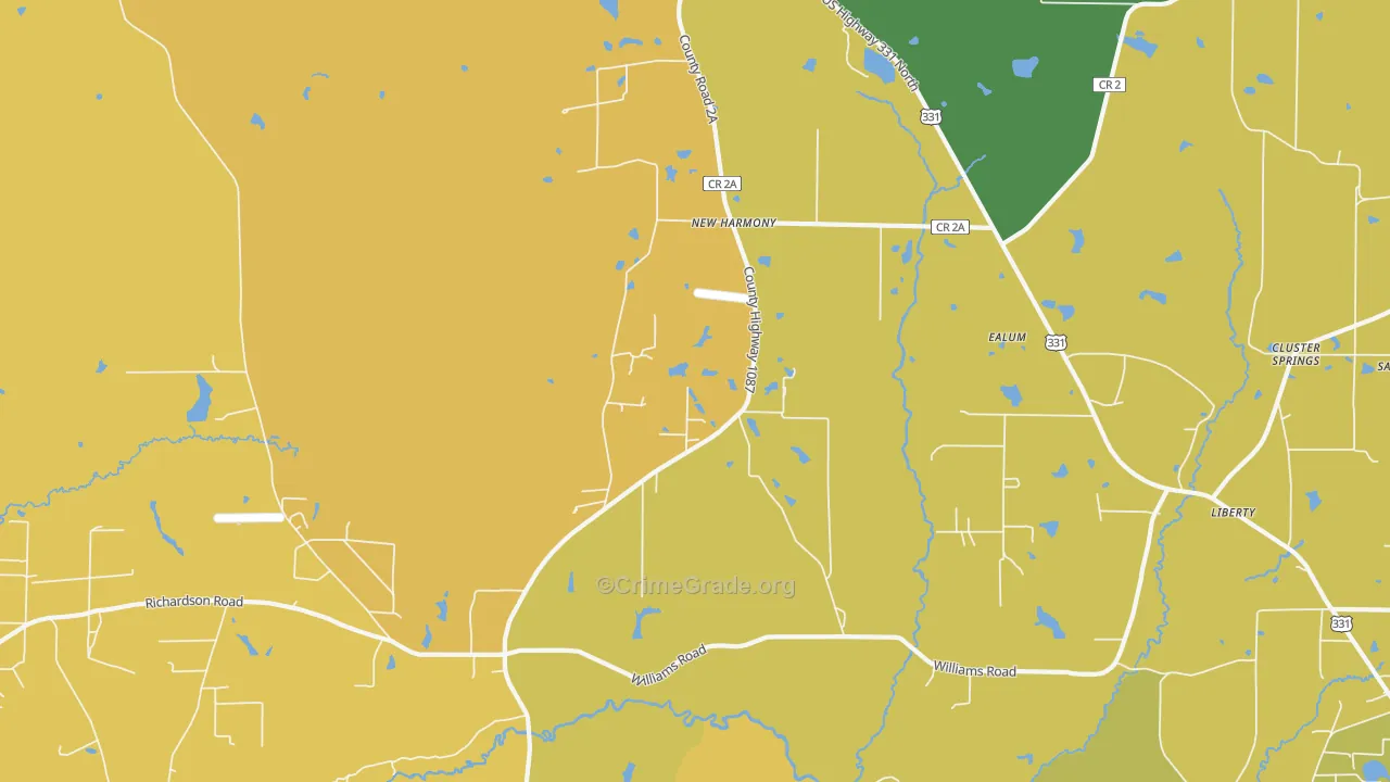 New Harmony, FL Map of Murder Rates
