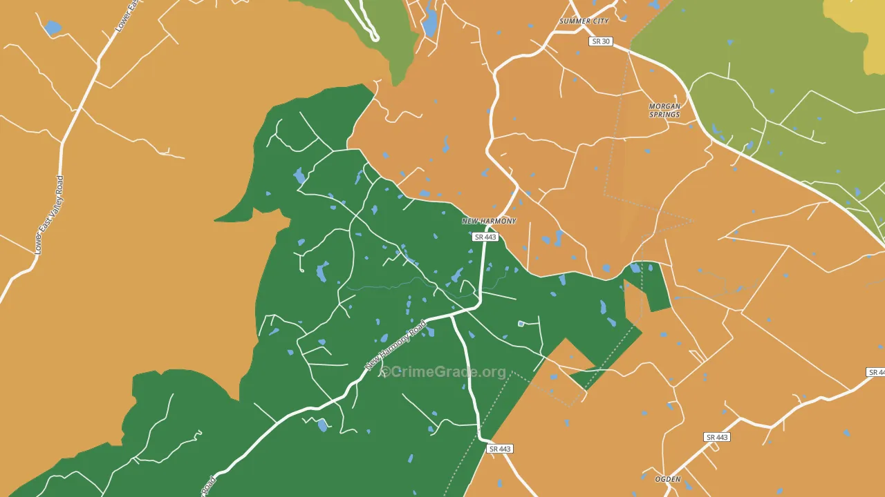 New Harmony, TN Map of Murder Rates