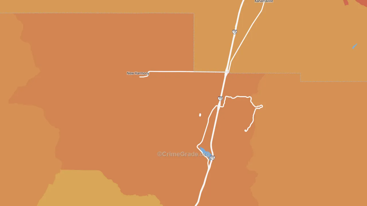 New Harmony, UT Map of Murder Rates
