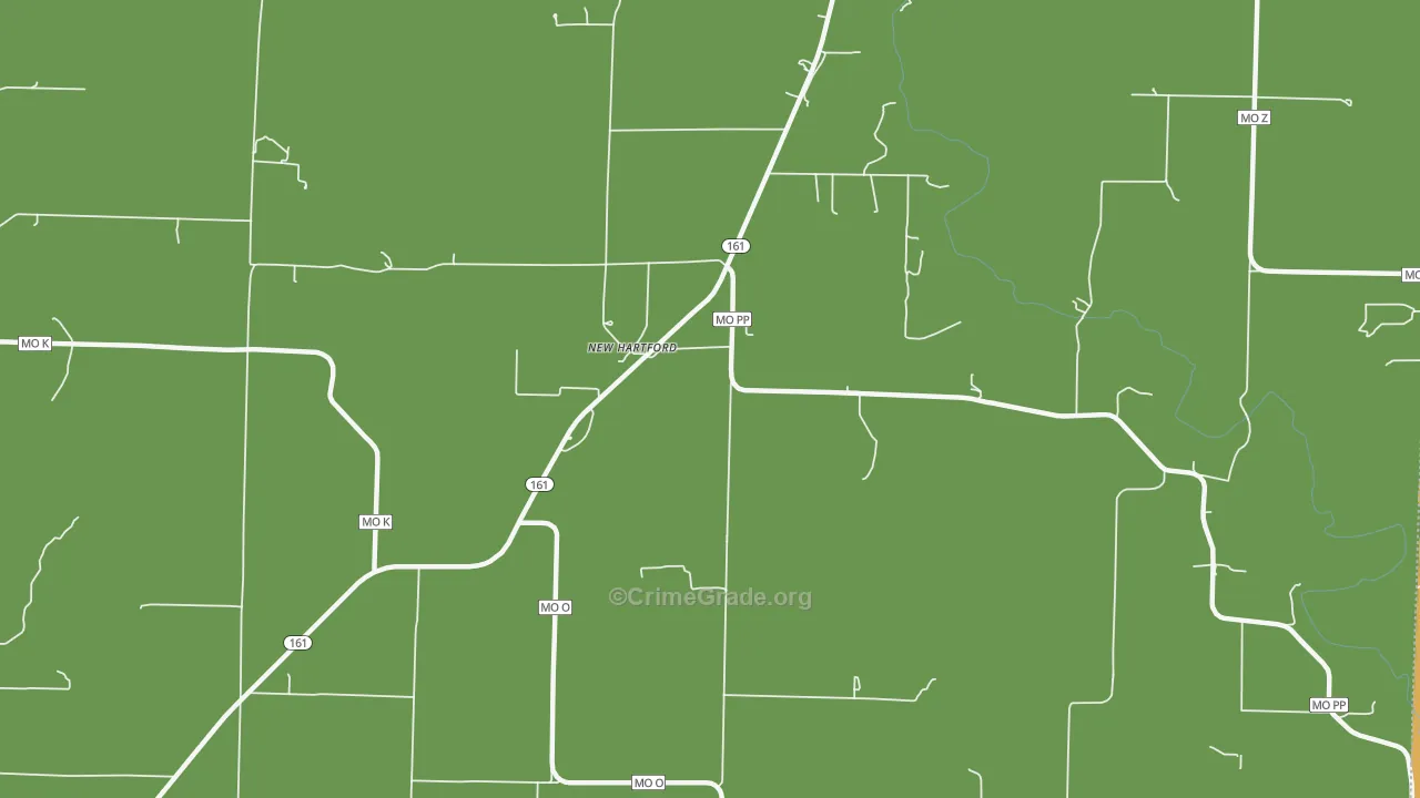 New Hartford, MO Map of Murder Rates