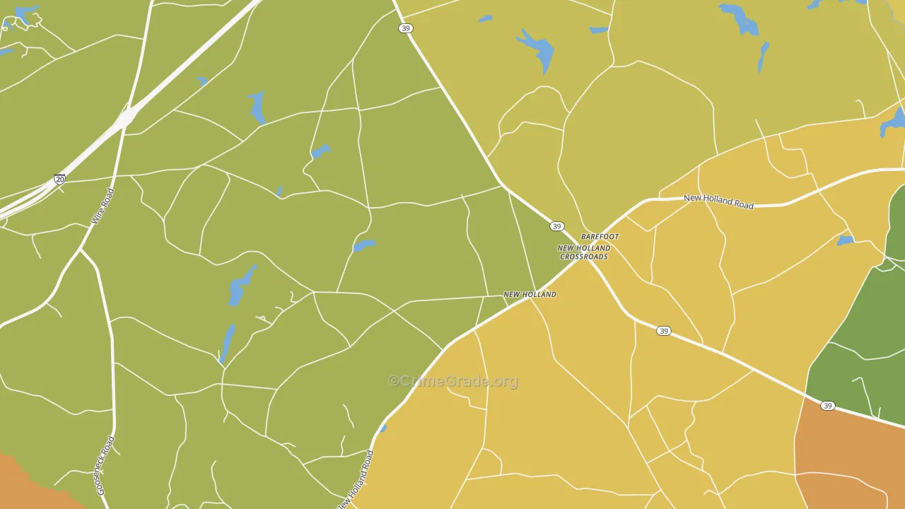 New Holland Crossroads, SC Map of Murder Rates