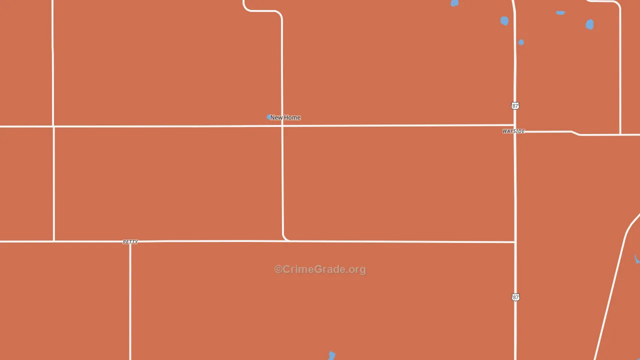 New Home, TX Map of Murder Rates