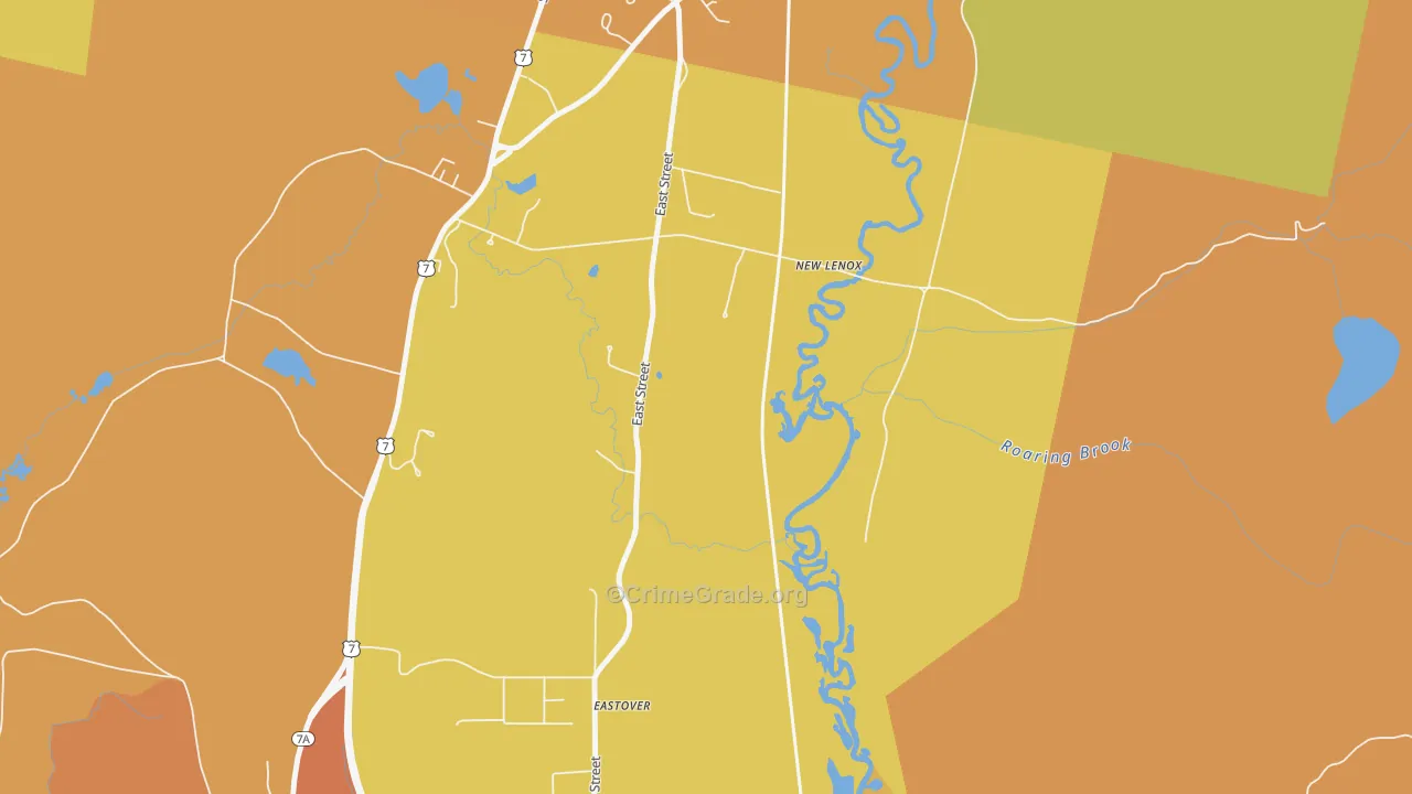 New Lenox, MA Map of Murder Rates
