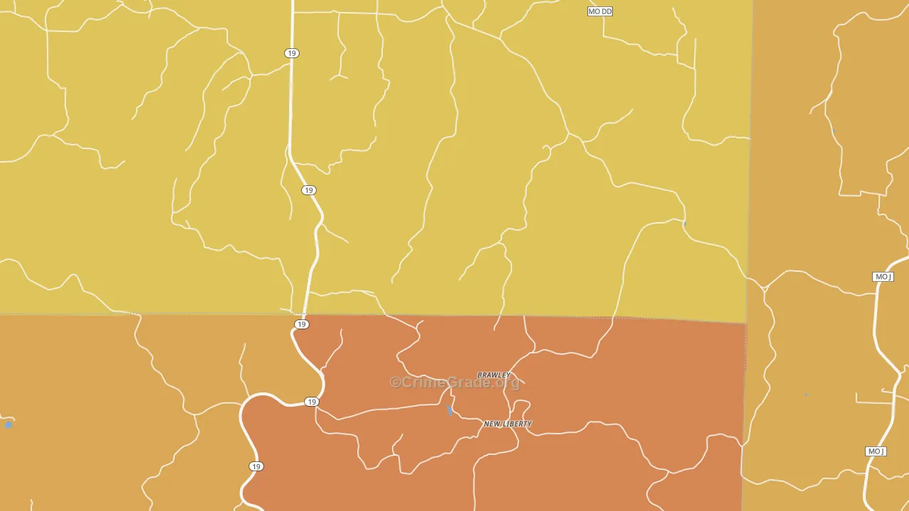 New Liberty, MO Map of Murder Rates