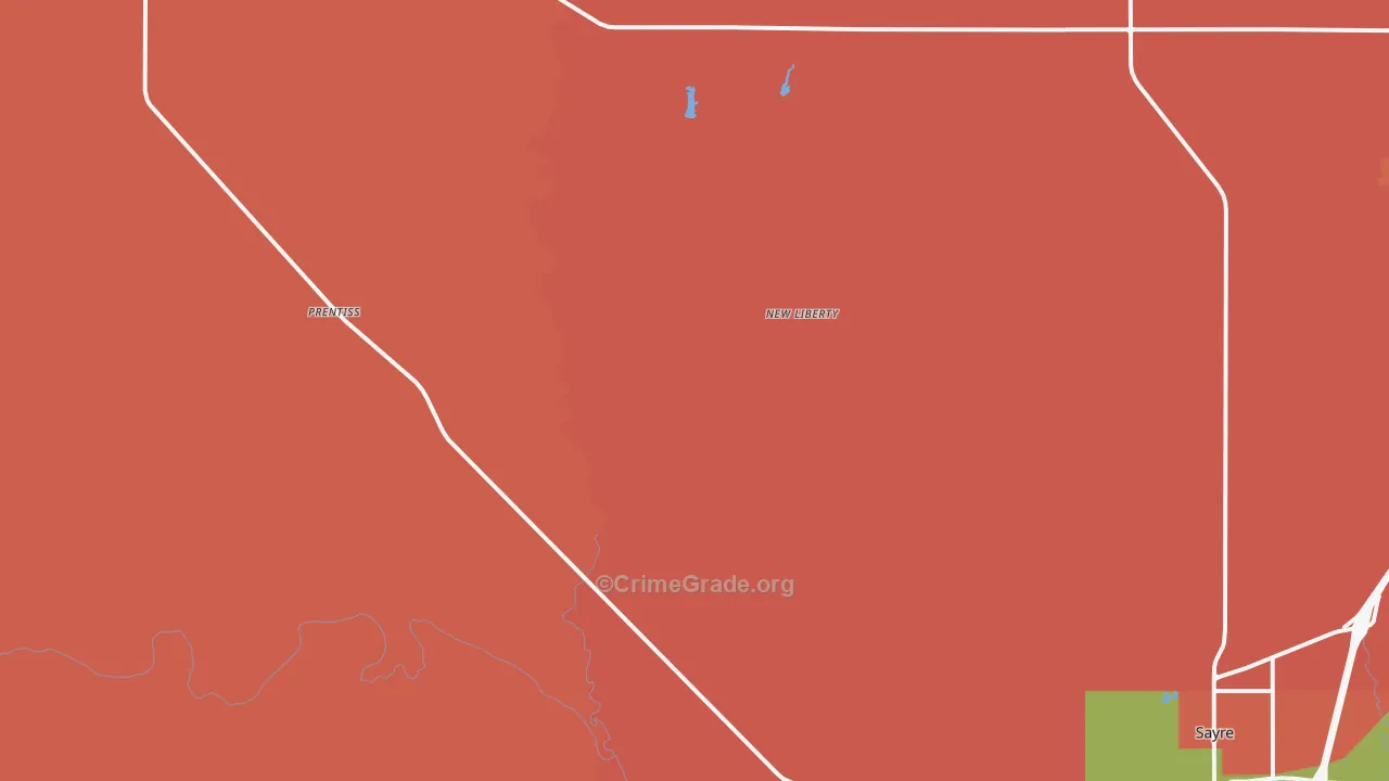 New Liberty, OK Map of Murder Rates
