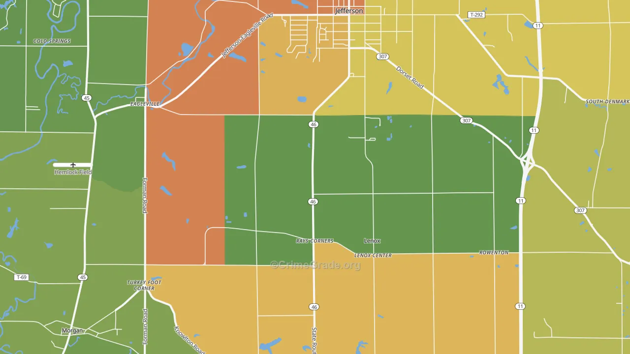 New Lyme, OH Map of Murder Rates