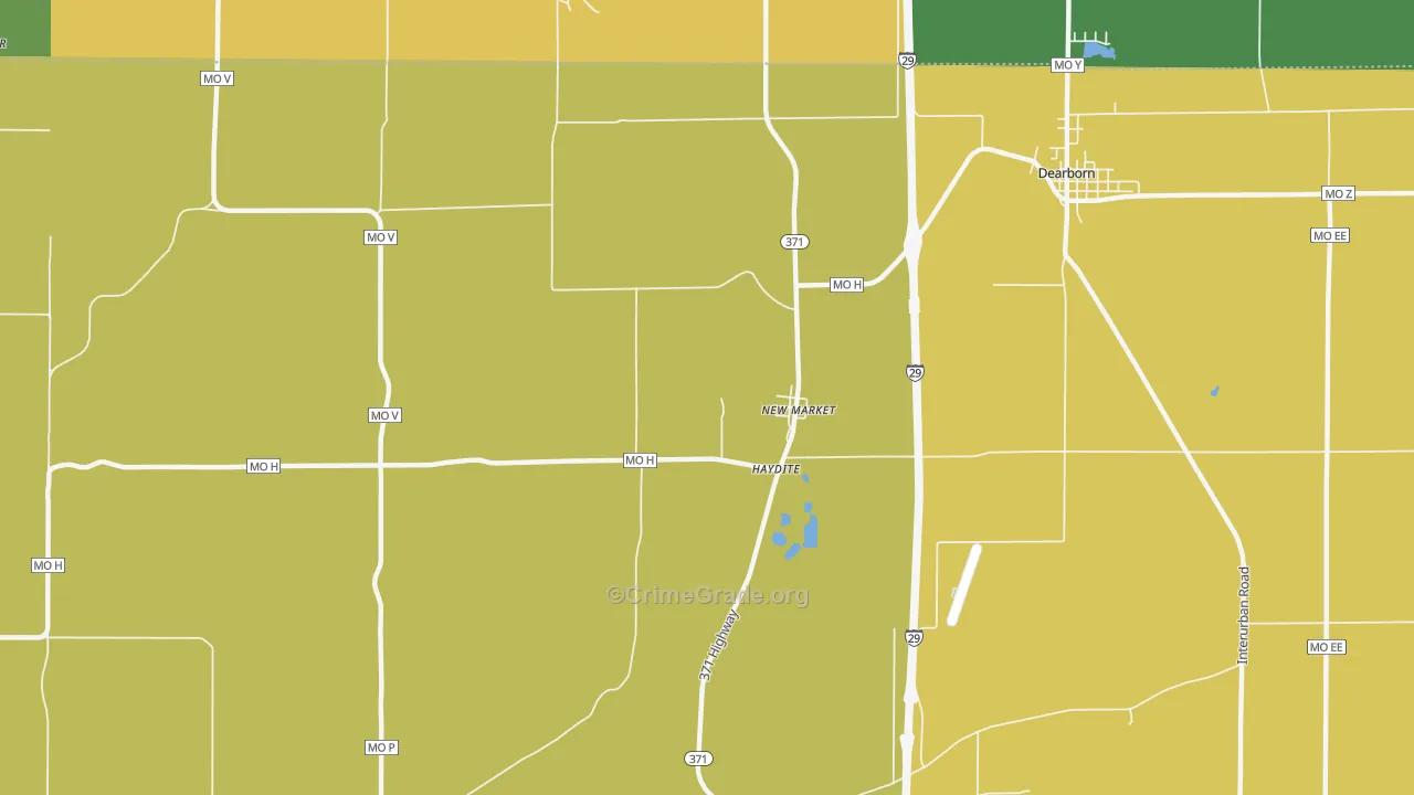 New Market, MO Map of Murder Rates