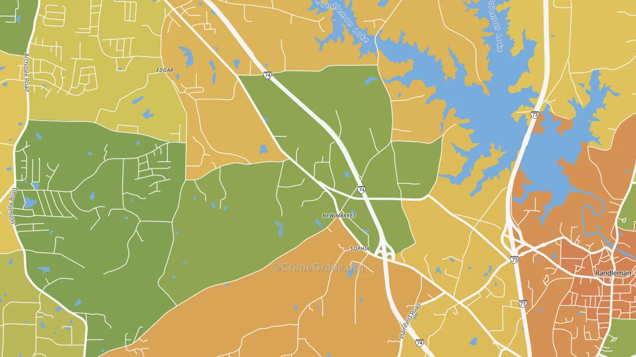 New Market, NC Map of Murder Rates