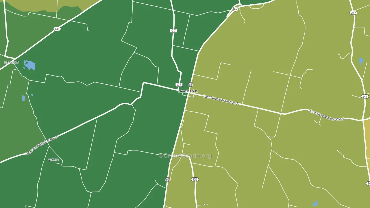 New Market, OH Map of Murder Rates