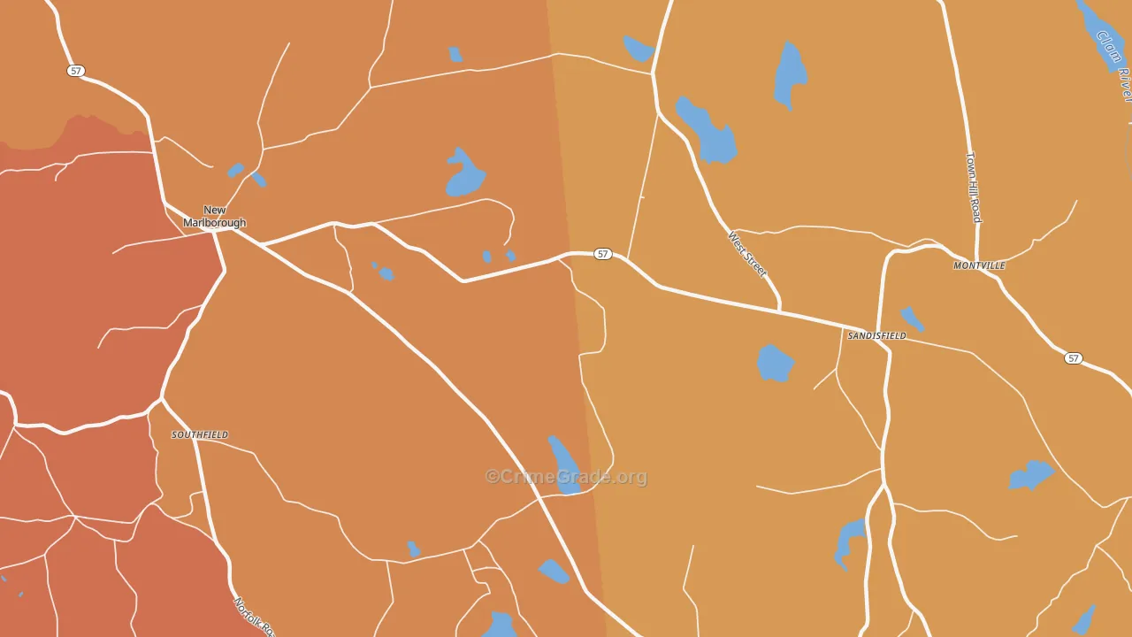New Marlboro, MA Map of Murder Rates