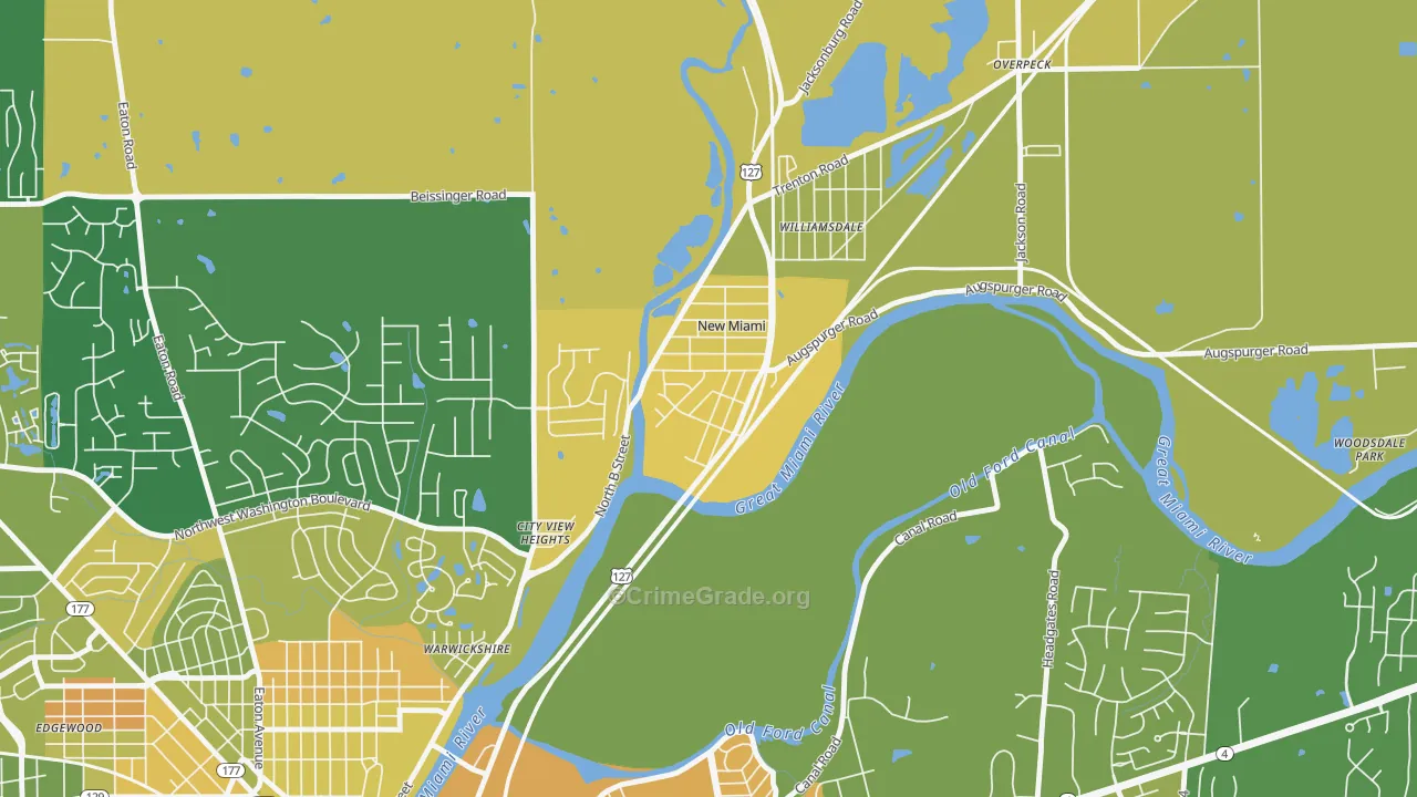 New Miami, OH Map of Murder Rates